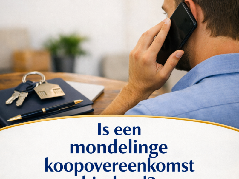 Is een mondelinge overeenstemming bindend?